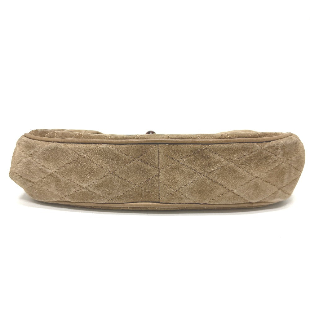 CHANEL Pouch suede Brown CC COCO Mark Gamaguchi Women Used