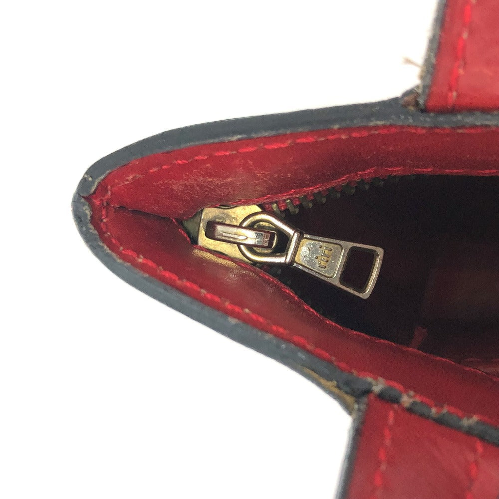 CELINE Handbag leather Red Mini tote Women Used