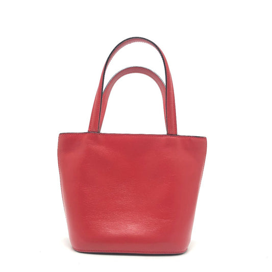 CELINE Handbag leather Red Mini tote Women Used