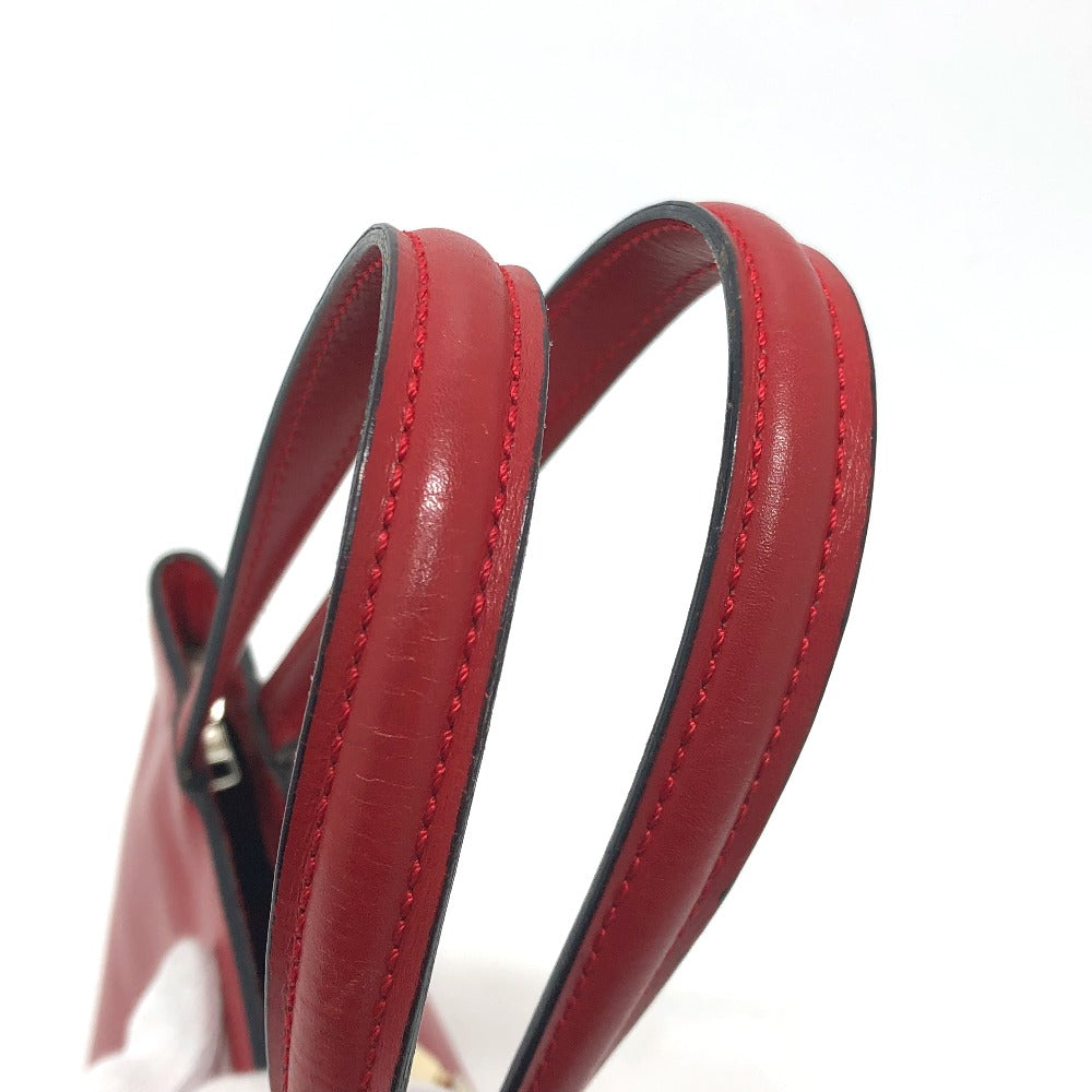 CELINE Handbag leather Red Mini tote Women Used