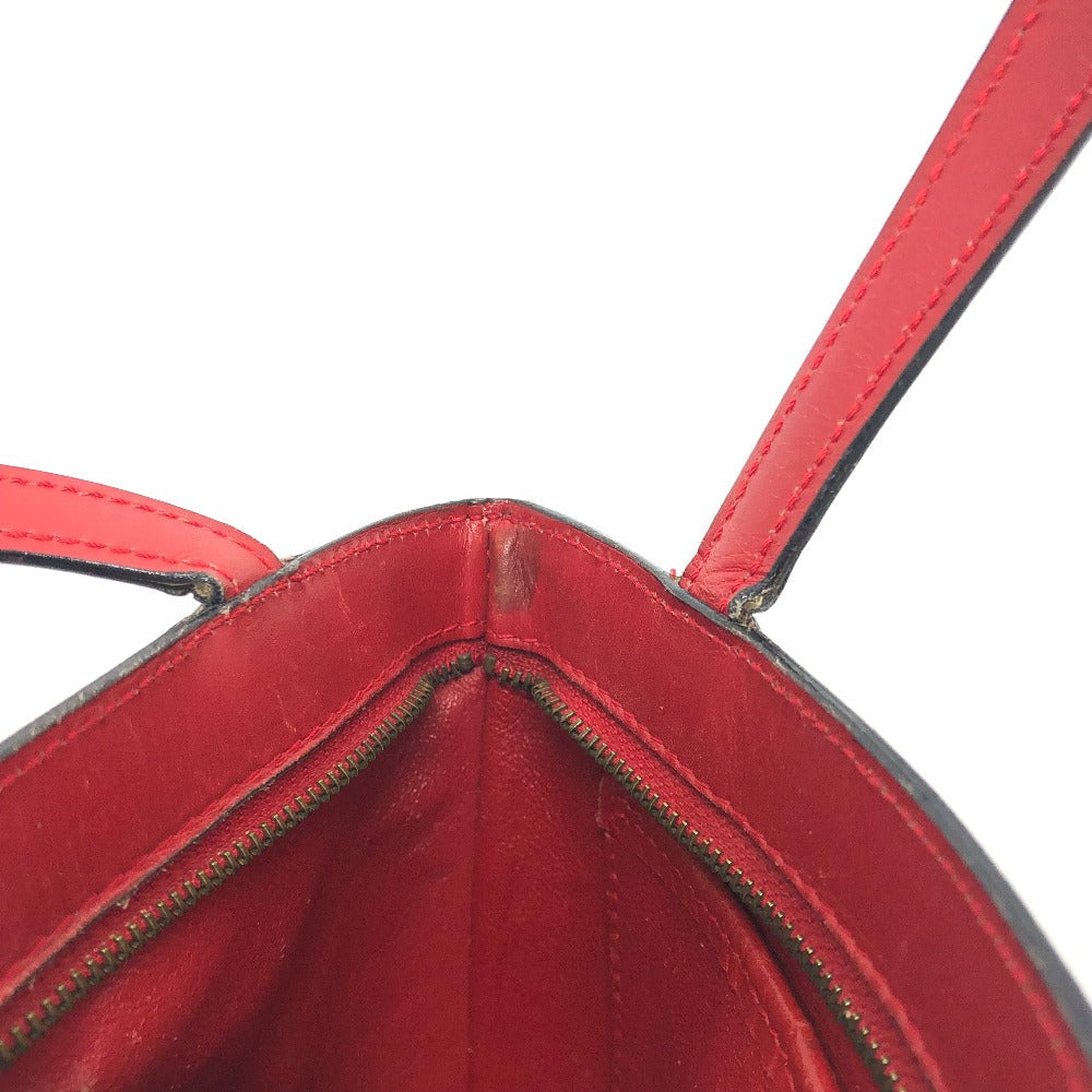 CELINE Handbag leather Red Mini tote Women Used