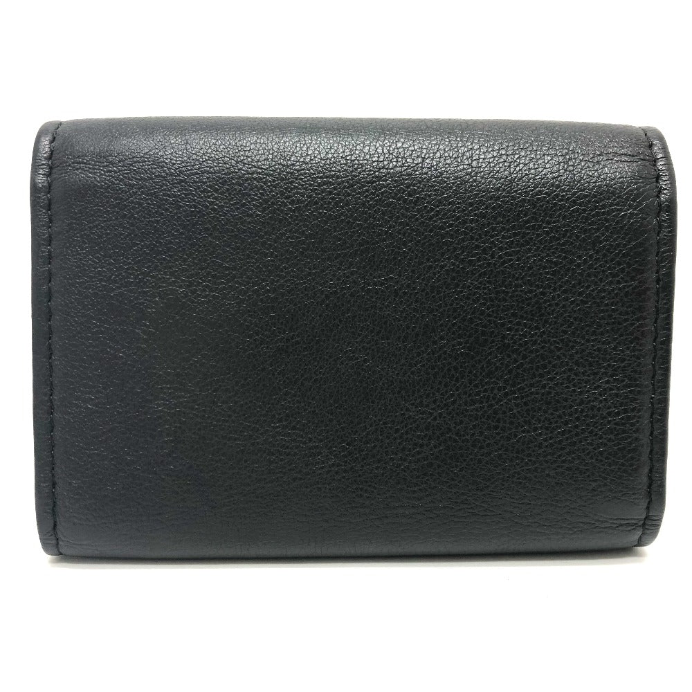 CHANEL Key case Key holder  leather black COCO Mark 4 stations with key ring Women Used