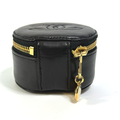 CHANEL Accessory case A02786 lambskin black accessory case COCO Mark CC Women Used
