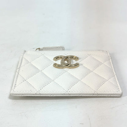 CHANEL Card Case AP3139 Caviar skin white COCO Mark CC Quilting Matelasse Coin case Coin Pocket Wallet
