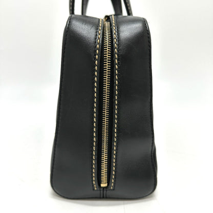 CHANEL Handbag Calfskin black CC COCO Mark Wild stitch Women Used
