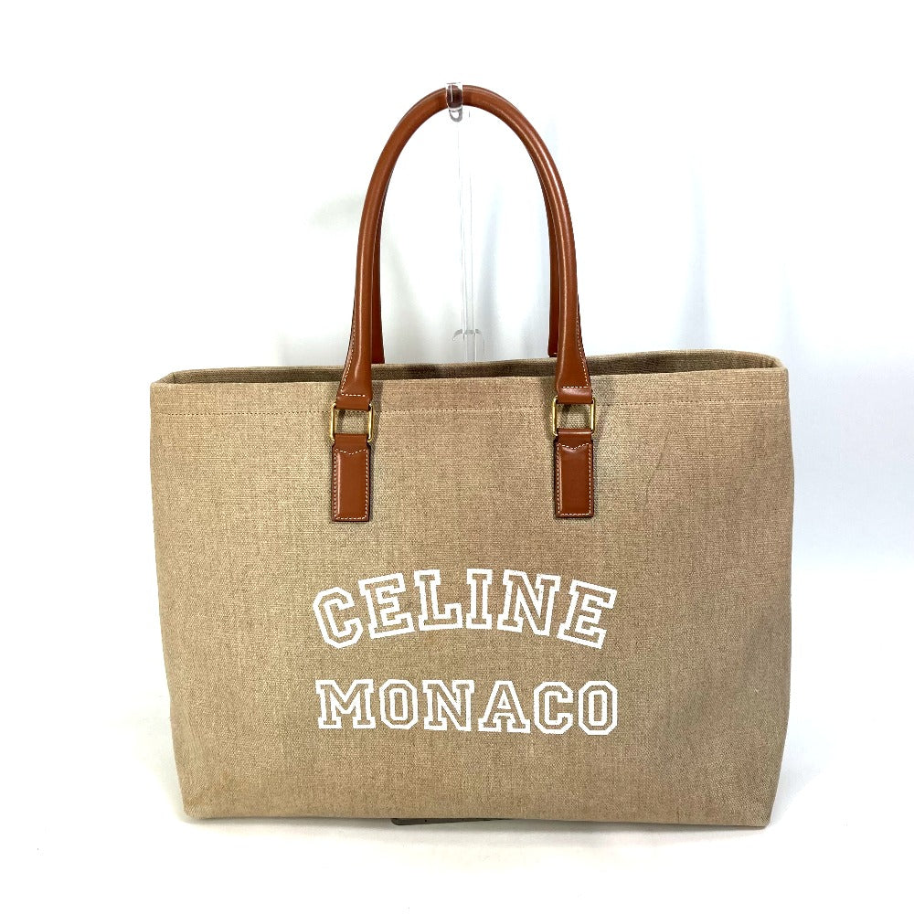 CELINE Shoulder Bag 19006 Canvas / leather Brown Shoulder Horizontal hippo Women Used