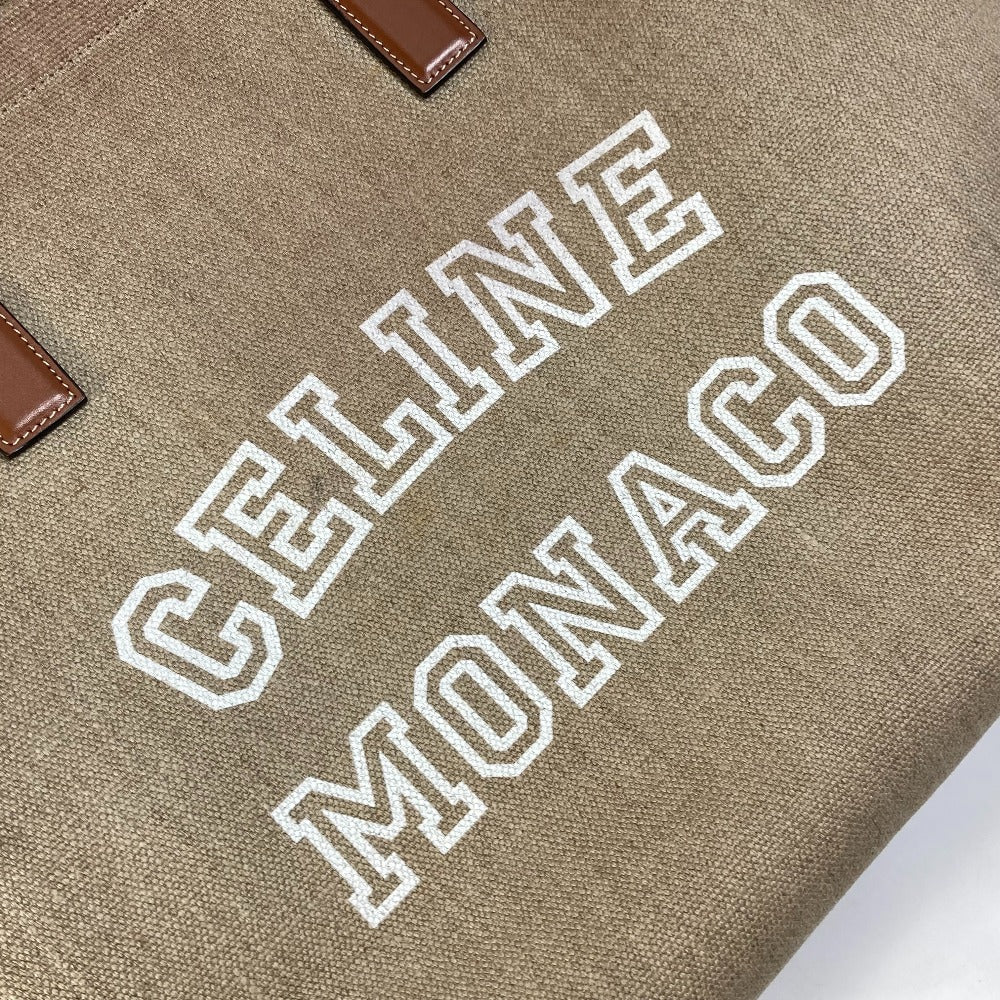 CELINE Shoulder Bag 19006 Canvas / leather Brown Shoulder Horizontal hippo Women Used