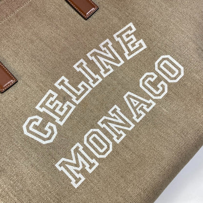 CELINE Shoulder Bag 19006 Canvas / leather Brown Shoulder Horizontal hippo Women Used