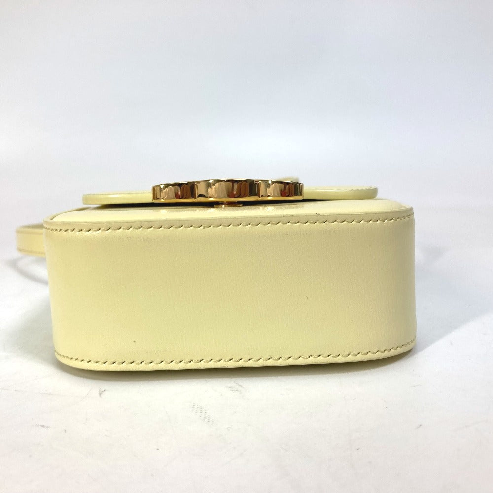 CELINE Shoulder Bag 10I513DPV.11OY leather yellow Shiny calfskin mini triomphe Women Used