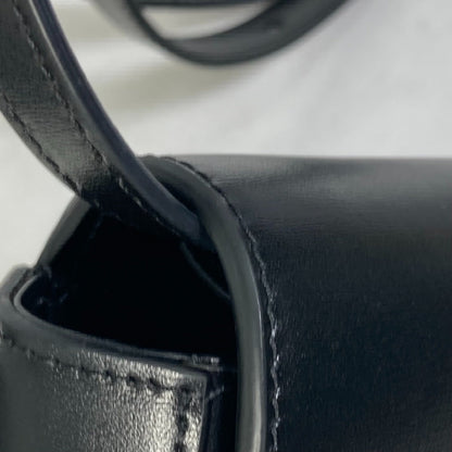 CELINE Shoulder Bag leather black Pochette mini triomphe Women Used