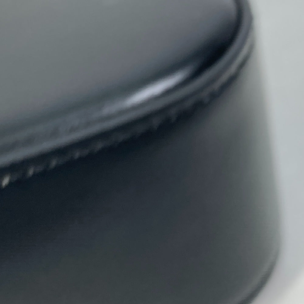 CELINE Shoulder Bag leather black Pochette mini triomphe Women Used