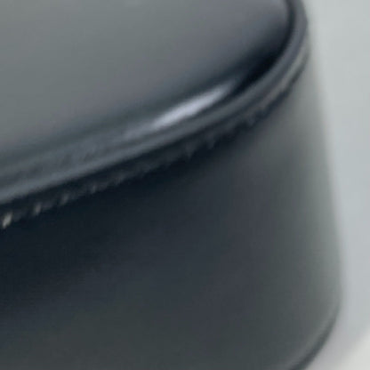 CELINE Shoulder Bag leather black Pochette mini triomphe Women Used