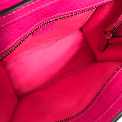 CELINE Handbag 189243 leather pink Tote Bag Bag Crossbody luggage nano shopper Women Used