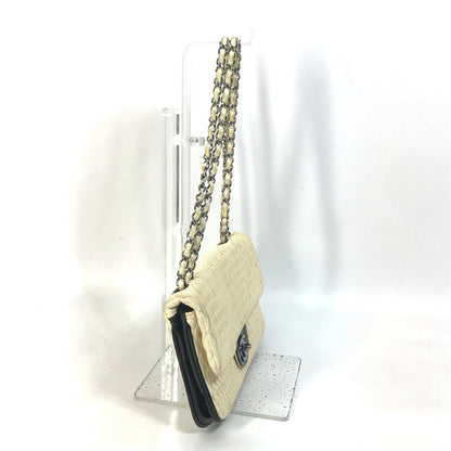 CHANEL Shoulder Bag Lambskin, Patent Leather white CC COCO Mark Women Used