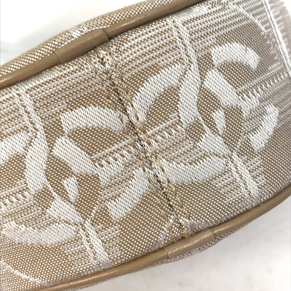 CHANEL Pouch A17682 canvas beige COCO Mark New travel line Women Used