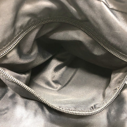 CELINE Shoulder Bag Nylon / leather black Circle logo vintage Women Used