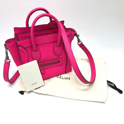 CELINE Handbag 18924 leather pink Luggage mini shopper Women Used
