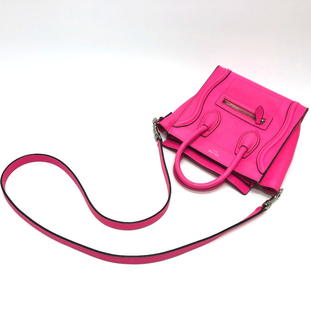 CELINE Handbag 18924 leather pink Luggage mini shopper Women Used