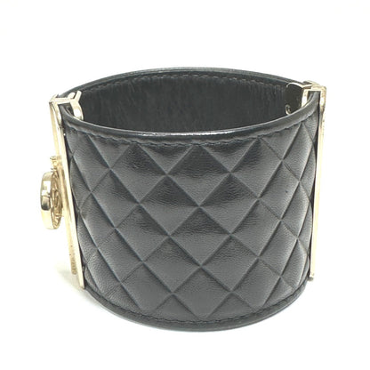 CHANEL Bangle leather black CC COCO Mark Matrasse M
