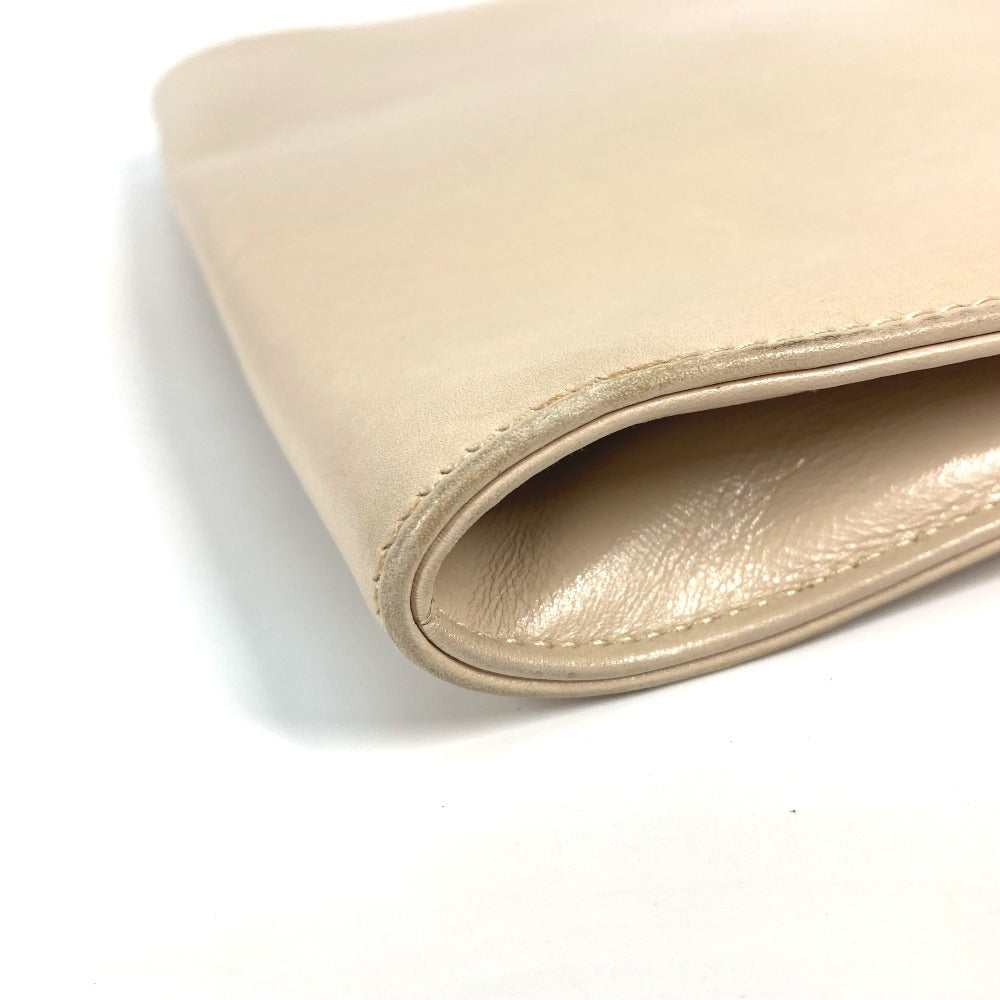 CELINE Shoulder Bag leather beige Pochette bag Crossbody Triomphe Women Secondhand