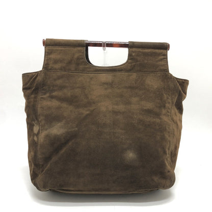 CHANEL Tote Bag suede Brown CC COCO Mark vintage Women Used