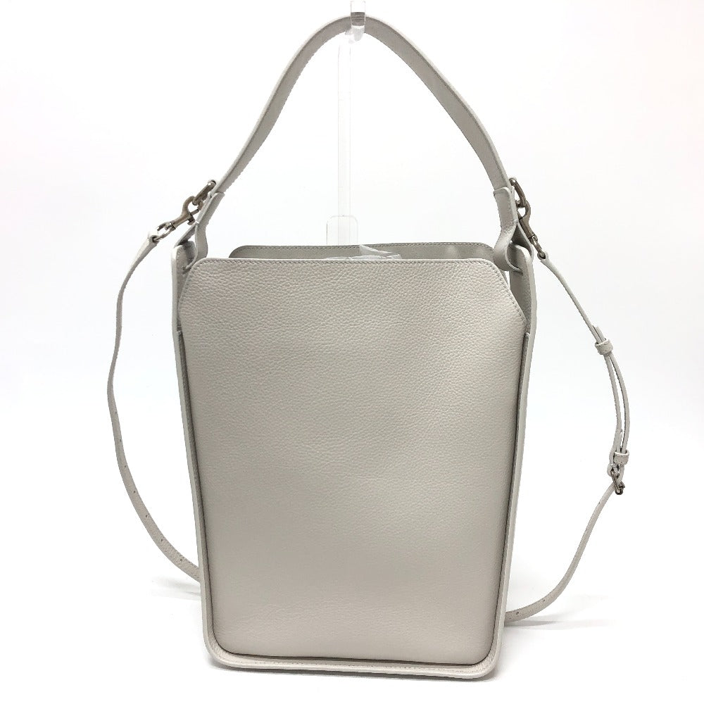 BALENCIAGA Shoulder Bag 659920 leather white North South Women