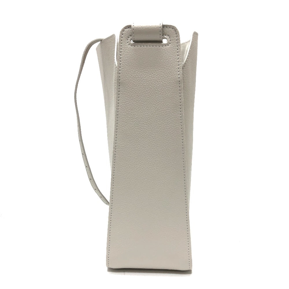 BALENCIAGA Shoulder Bag 659920 leather white North South Women