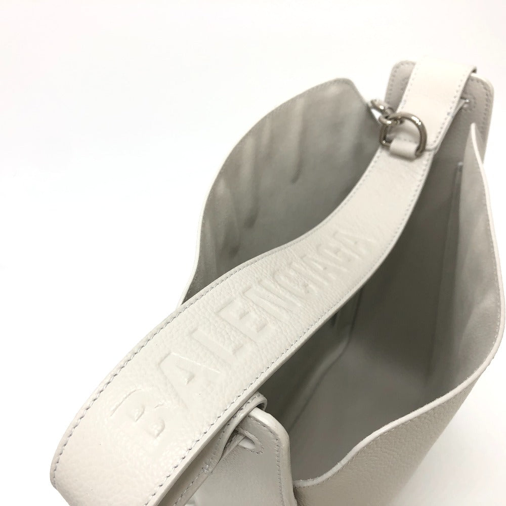 BALENCIAGA Shoulder Bag 659920 leather white North South Women