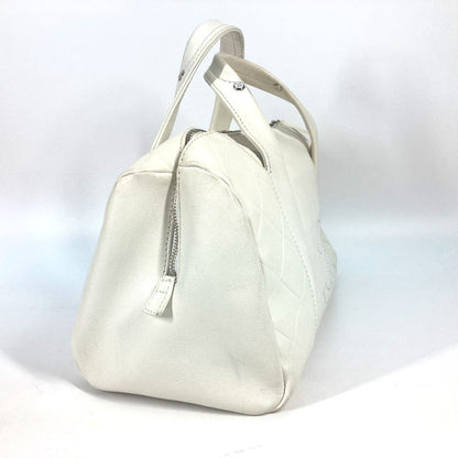 CHANEL Boston Duffel bag A30899 Calf leather white CC COCO Mark Chevron Vstitch Women Used