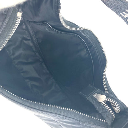 CELINE Shoulder Bag 196972 Nylon black logo ava medium Women Used