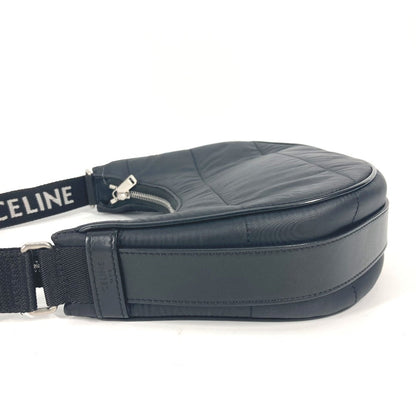 CELINE Shoulder Bag 196972 Nylon black logo ava medium Women Used