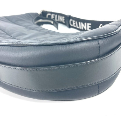CELINE Shoulder Bag 196972 Nylon black logo ava medium Women Used