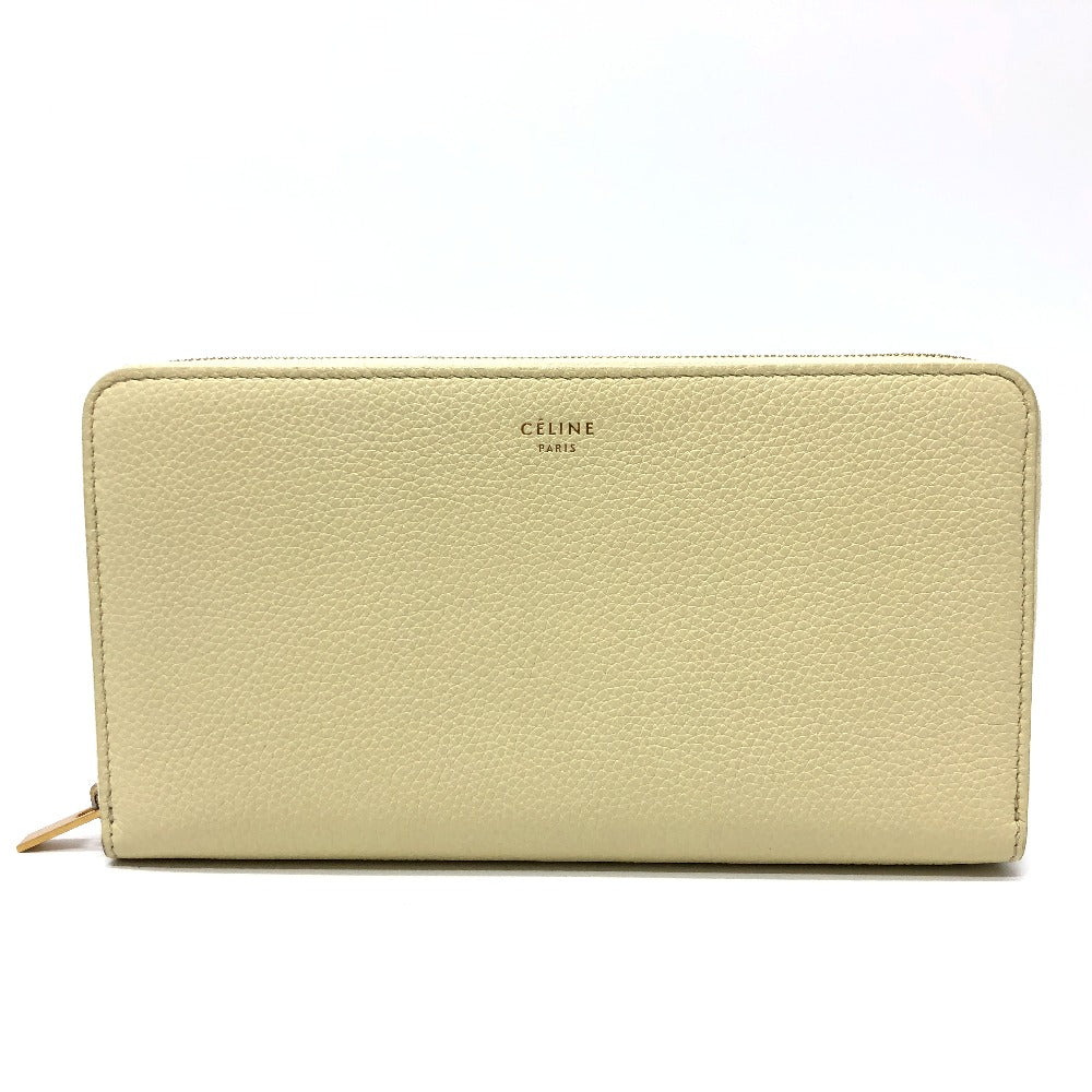 CELINE Long Wallet Purse leather Beige type Long wallet Women Secondhand