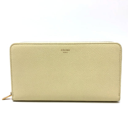 CELINE Long Wallet Purse leather Beige type Long wallet Women Secondhand