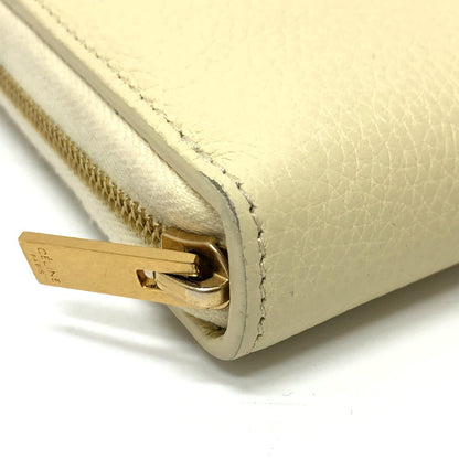 CELINE Long Wallet Purse leather Beige type Long wallet Women Secondhand