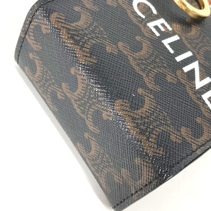 CELINE key ring 10I492CZ1 leather Brown Microbar Tikal Hippo Women Secondhand