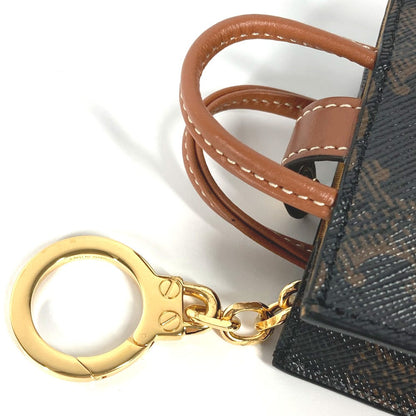CELINE key ring 10I492CZ1 leather Brown Microbar Tikal Hippo Women Secondhand