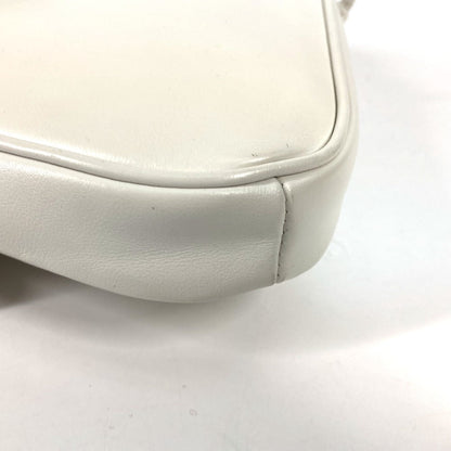 CELINE Shoulder Bag leather white Triangle logo triangle Women Secondhand
