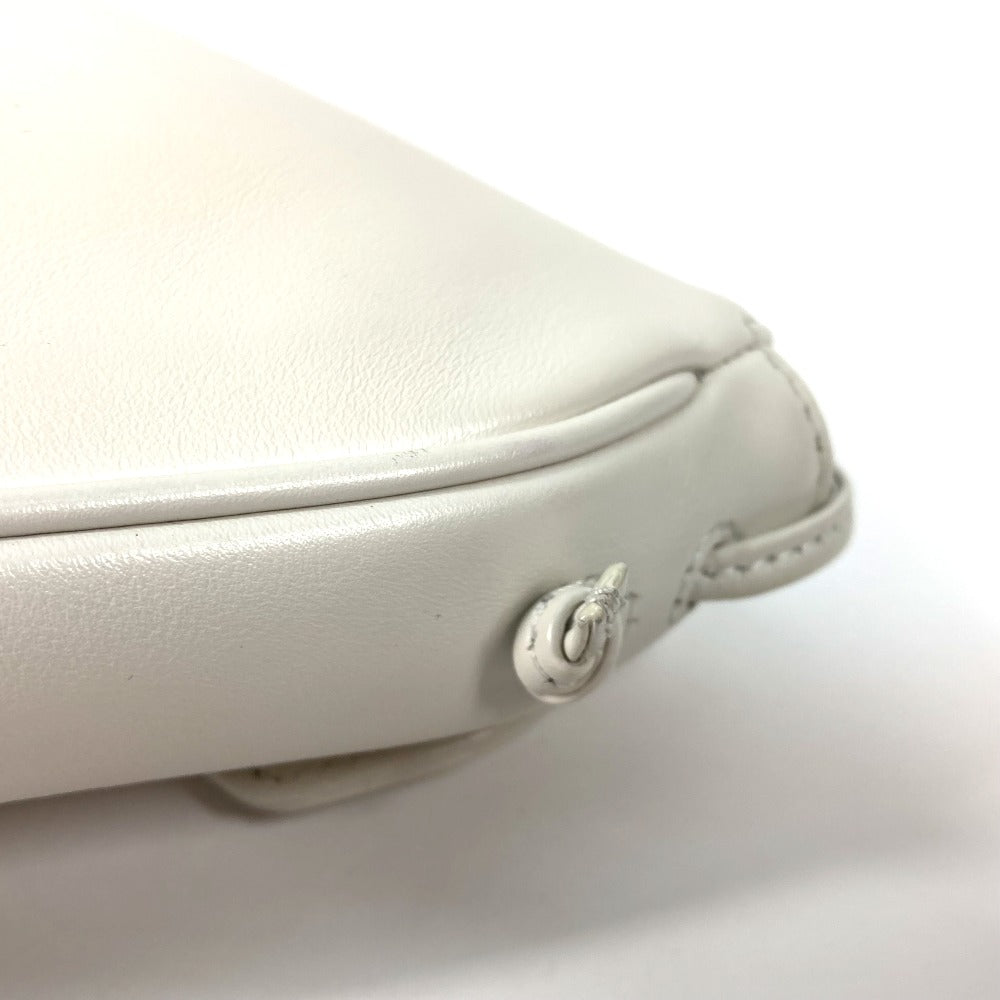 CELINE Shoulder Bag leather white Triangle logo triangle Women Secondhand