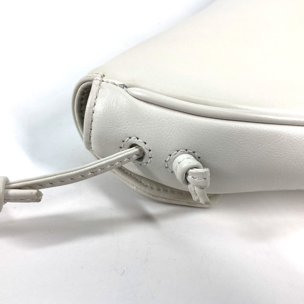 CELINE Shoulder Bag leather white Triangle logo triangle Women Secondhand