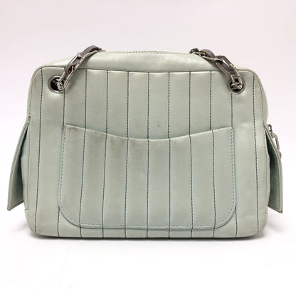 CHANEL Shoulder Bag leather green CC COCO Mark Women Used