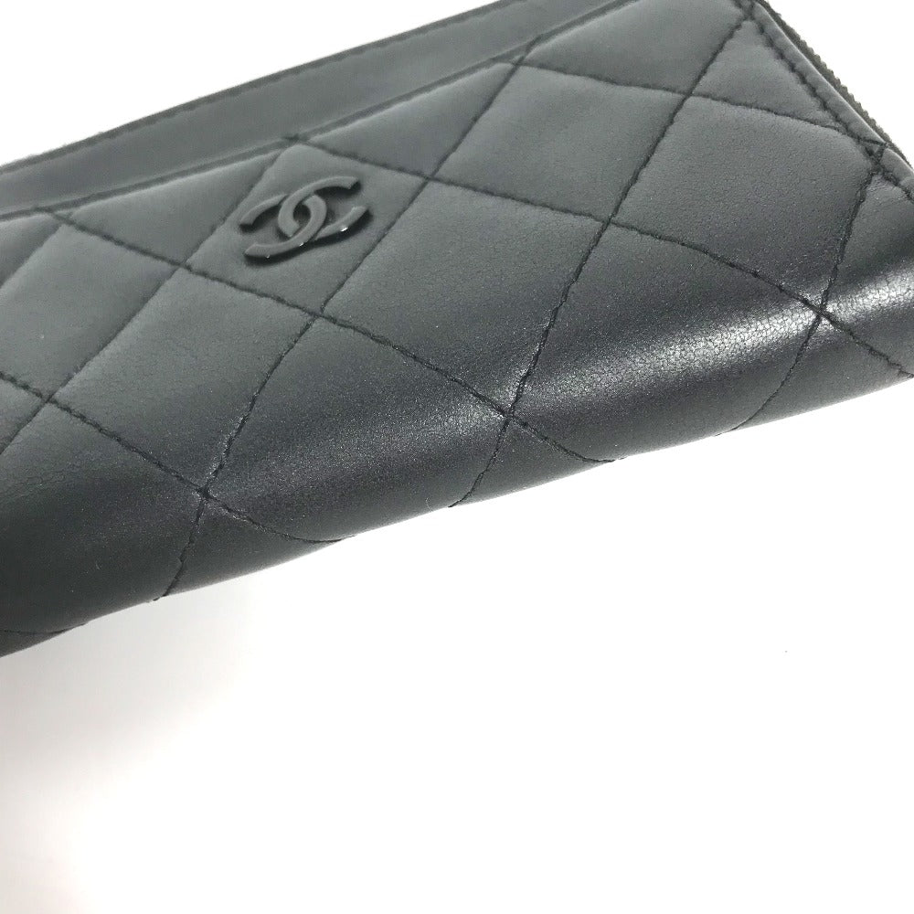 CHANEL Coin case AP3179 leather black So Black CC COCO Mark Matelasse Women Used