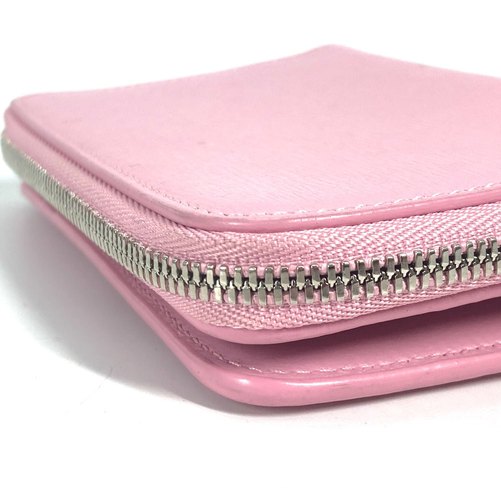 BALENCIAGA Folded wallet 674847 leather Light pink Compact wallet Compact zip Women