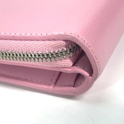 BALENCIAGA Folded wallet 674847 leather Light pink Compact wallet Compact zip Women