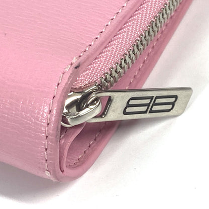 BALENCIAGA Folded wallet 674847 leather Light pink Compact wallet Compact zip Women