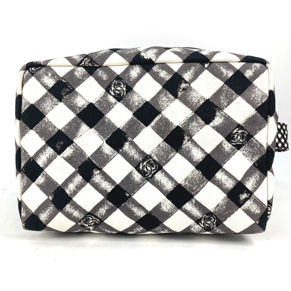 CHANEL Shoulder Bag canvas white Check CC COCO Mark Women Used