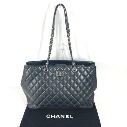 CHANEL Shoulder Bag A91046 lambskin black CC COCO Mark Matelasse Quilting