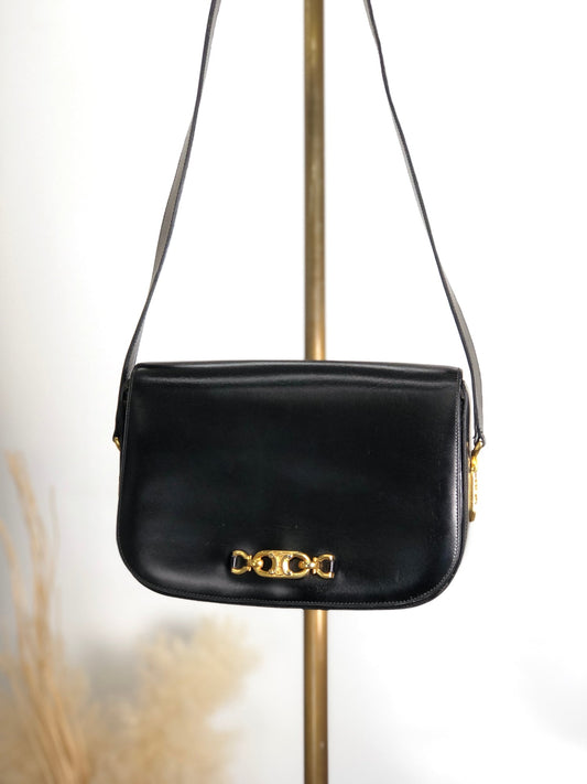 CELINE  Shoulder bag Black Vintage fxkh5k