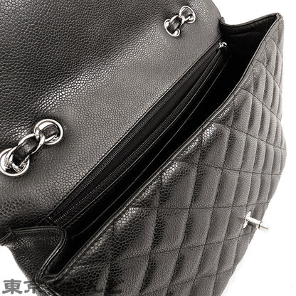CHANEL Jumbo Classic Caviar Single Flap Shoulder Bag
