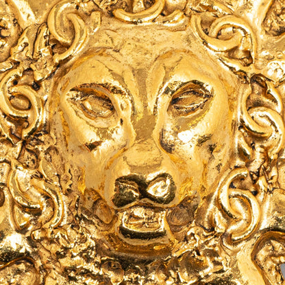 CHANEL Lion Head Brooch Costume Brooch